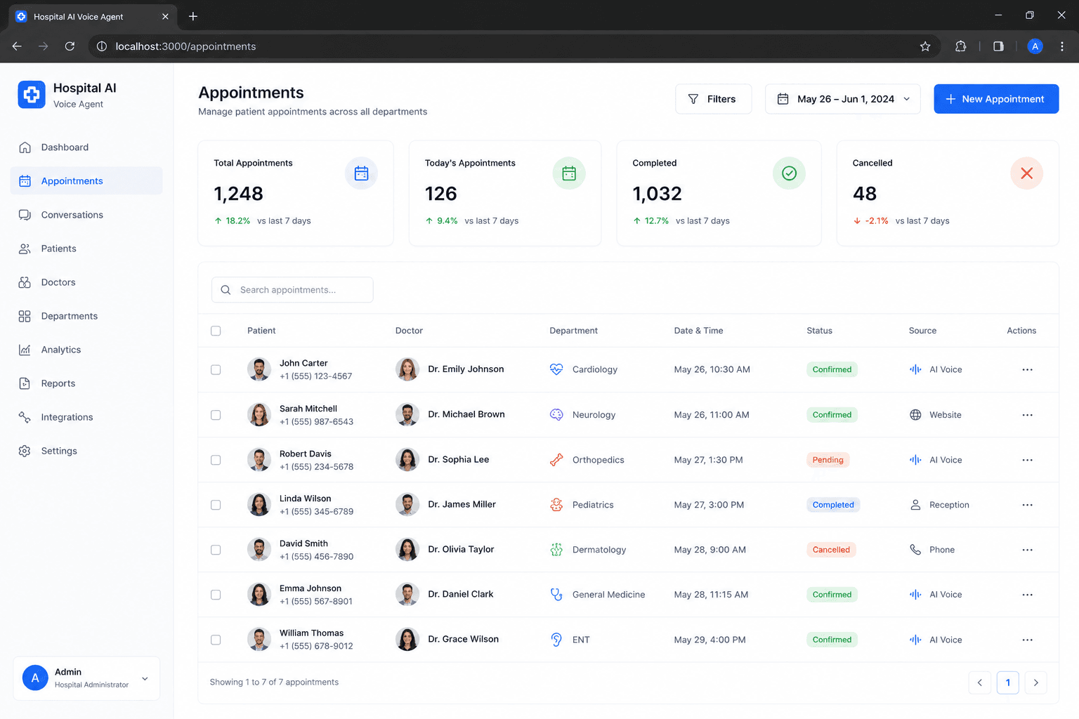 Hospital Appointment AI Agent