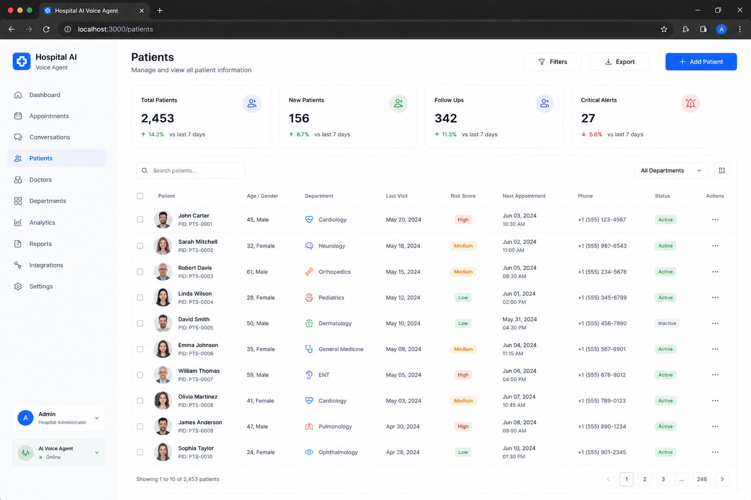 Hospital Appointment AI Agent