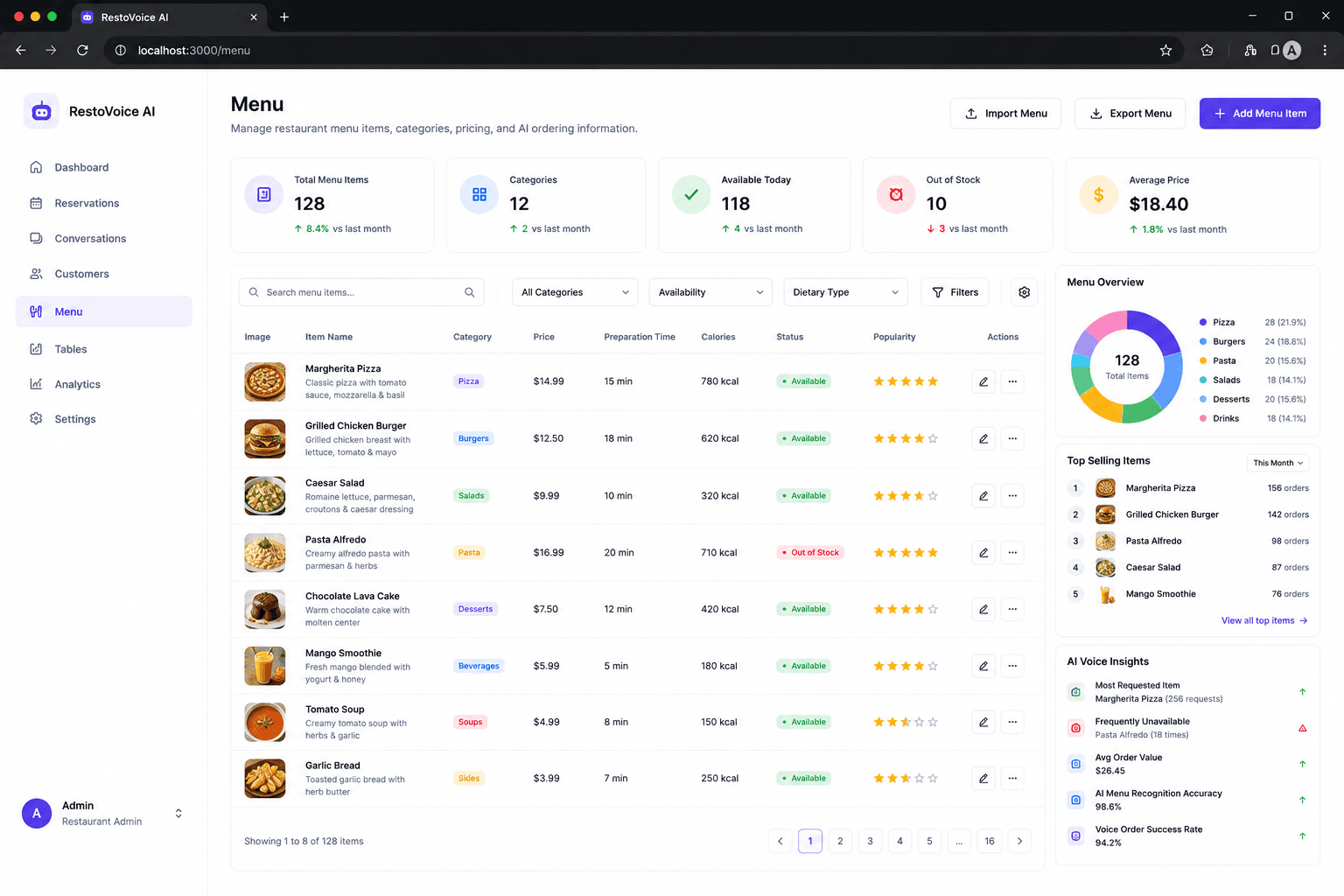 Restaurant AI Voice Agent